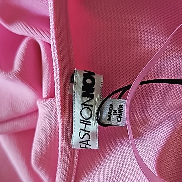 PINK DRESS WITH SHOULDER BOW - Picture 10 of 12